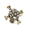 Antique Gold Skull Crystal Ring (RLS019) Instock $7.00