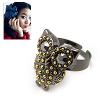 Black Owl Ring (RLS021) Instock $7.00