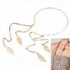 Gold Euro Us Design Metal Leaves Necklace (NLS256) Instock $10.00