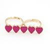 Gold Rose Red Heart Double Ring (RLS014) Instock $7.50